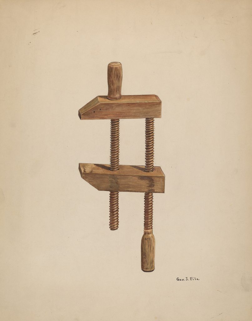 Walnut screw clamp artwork by George File c 1937 National Gallery of Art