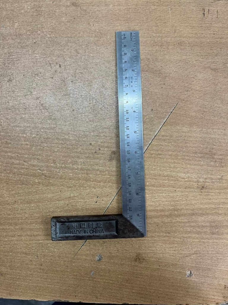 Mini try square, small woodworking layout tool for checking right angles