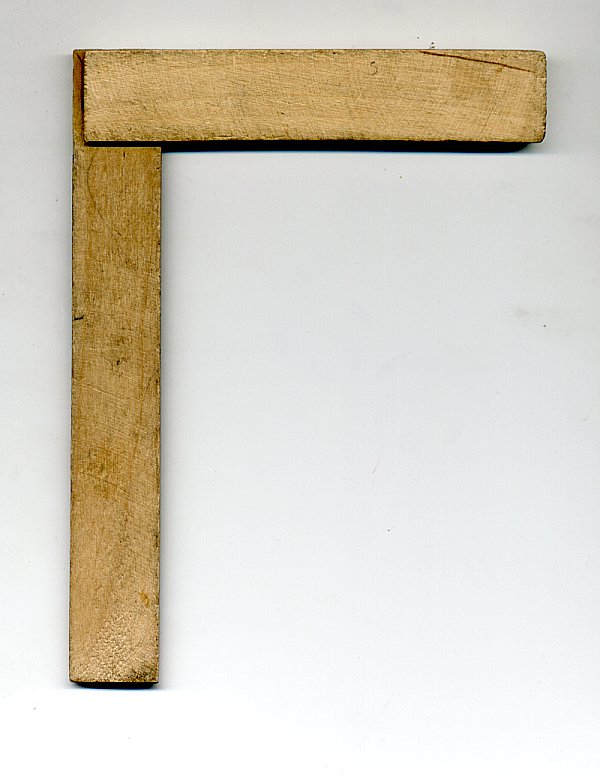 Wooden joiner's try square, traditional carpentry layout tool for checking right angles